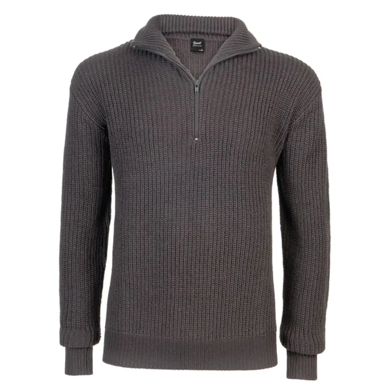 Pull homme Brandit® col camionneur anthracite zippé