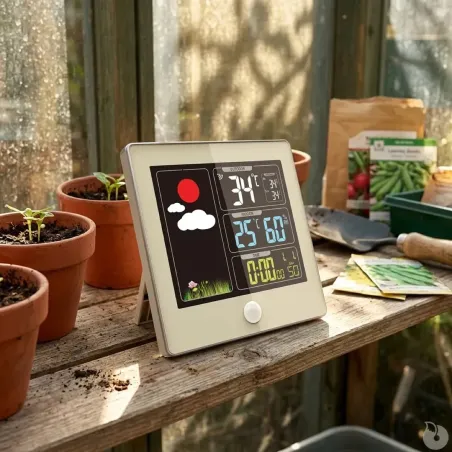 Station météo LCD couleur sans fil pour extérieur