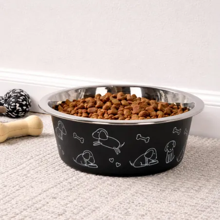Gamelle inox pour chiens à oreilles longues - 4L robuste
