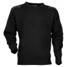 Pull tactique noir acrylique - renforts épaules/coudes