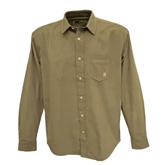Chemise homme velours vert Uli - Manches longues - Coton