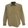 Chemise homme velours vert Uli - Manches longues - Coton