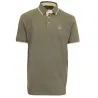 Polo chasse kaki brodé sanglier - Coton piqué S à 3XL