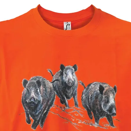 T-shirt chasse Bartavel® scène sangliers