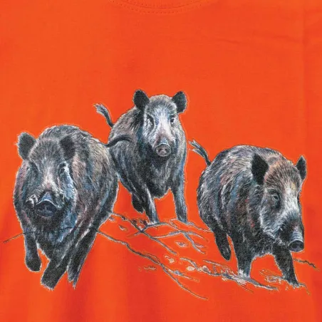 T-shirt chasse Bartavel® scène sangliers