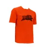 T-shirt chasse orange motif sanglier - Treeland