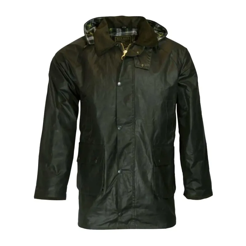 Veste Poacher Walker and Hawkes - Coton ciré vert style anglais