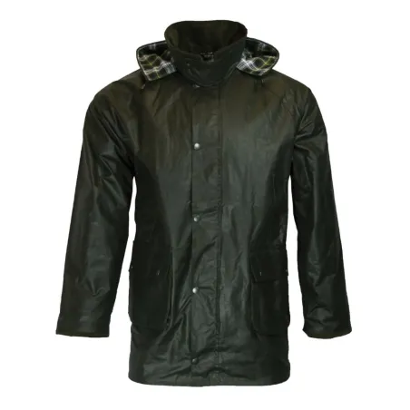 Veste Poacher Walker and Hawkes - Coton ciré vert style anglais