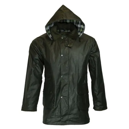 Veste Poacher Walker and Hawkes - Coton ciré vert style anglais