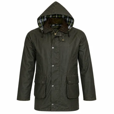 Veste Poacher Walker and Hawkes - Coton ciré vert style anglais