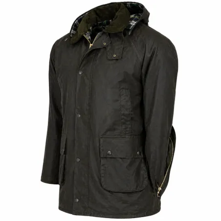 Veste Poacher Walker and Hawkes - Coton ciré vert style anglais