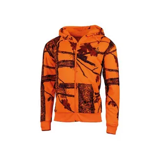 Sweat enfant fluo Treeland zippé polaire vert/orange