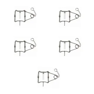 Lot de 5 pièges Conibear 13x13 cm acier brut PHE