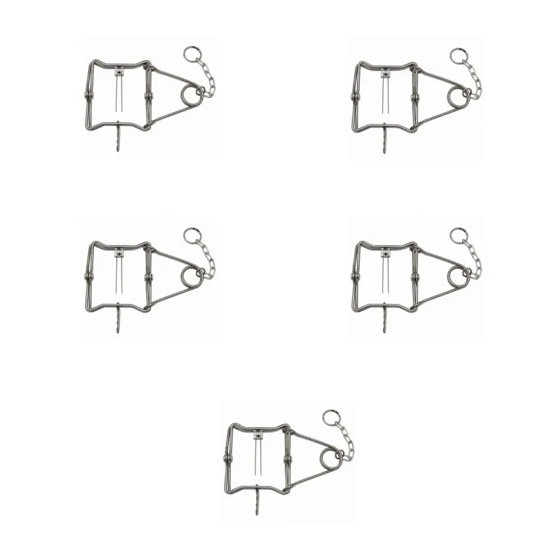 Lot de 5 pièges Conibear 13x13 cm acier brut PHE