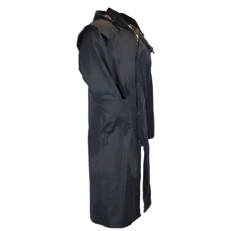 Manteau long Waxstock navy Walker & Hawkes M à 3XL