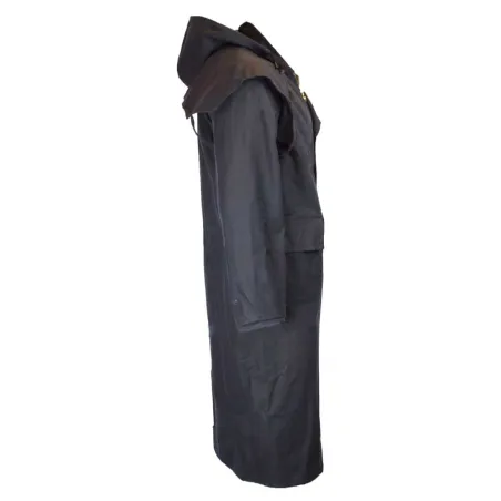 Manteau long Waxstock navy Walker & Hawkes M à 3XL