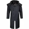 Manteau long Waxstock navy Walker & Hawkes M à 3XL