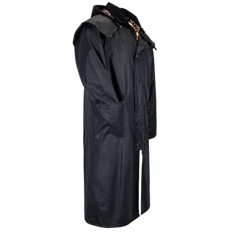 Manteau long Waxstock navy Walker & Hawkes M à 3XL