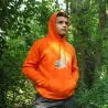 Sweat capuche Bartavel® grands animaux orange