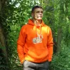 Sweat capuche Bartavel® grands animaux orange