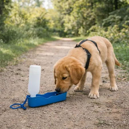 Gamelle de voyage 2-en-1 pour chien 500/750ml