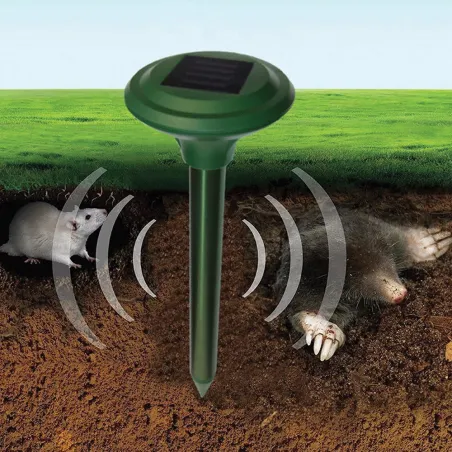 3 répulsifs solaires anti-taupes - 1200 m² de protection