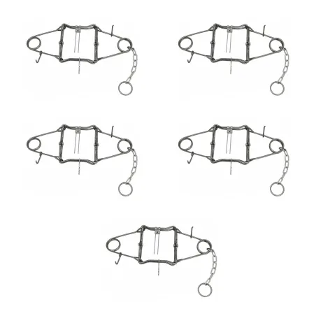 Lot de 5 pièges Conibear 18x18 cm acier brut PHE