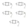 Lot de 5 pièges Conibear 18x18 cm acier brut PHE