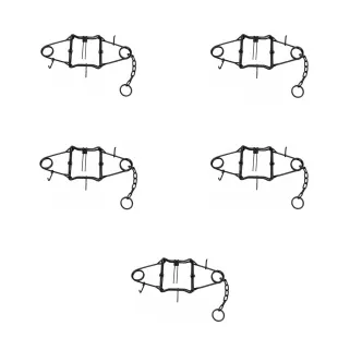 Lot de 5 pièges Conibear X 13x13 cm acier zingué PHE
