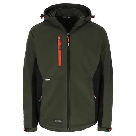 Veste Softshell Trystan Homme - Noir & Kaki - Herock®