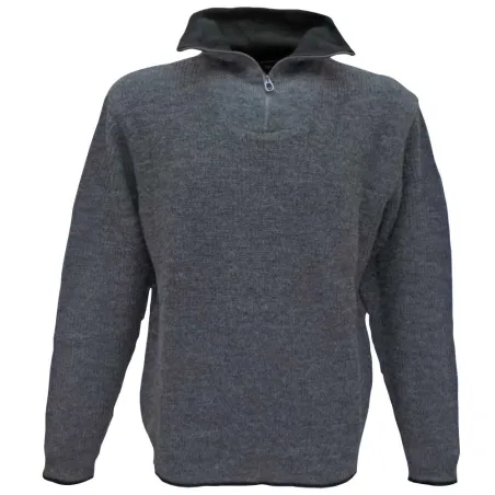 Pull camionneur gris Carmel - 70% acrylique 30% laine