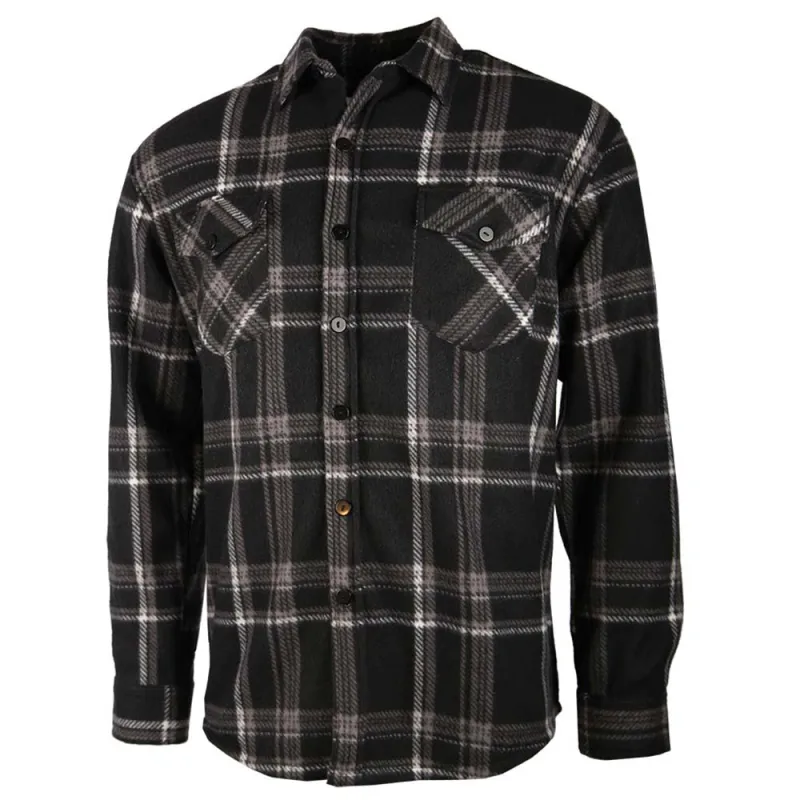Chemise polaire homme carreaux gris M à 3XL - Treeland®