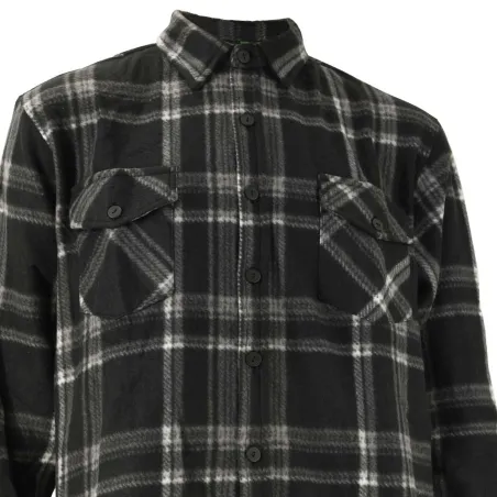 Chemise polaire homme carreaux gris M à 3XL - Treeland®