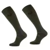 Chaussettes hautes kaki laine mérino - Mixte
