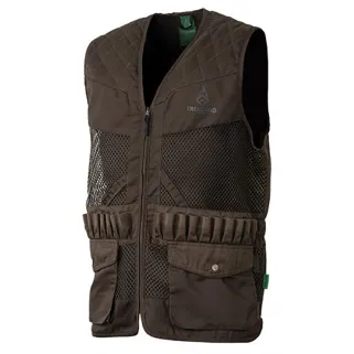 Gilet de chasse Treeland marron 20 cartouchières déperlant