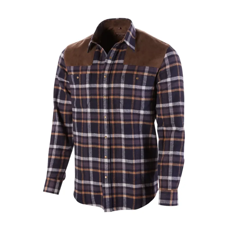 Chemise Browning Francis Bleu - Chasse Hiver Coton