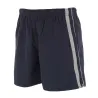 Short flottant marine-gris en coton 3 poches taille ajustable