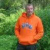 Sweat capuche Bartavel® orange sangliers M à 3XL