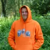 Sweat capuche Bartavel® orange sangliers M à 3XL