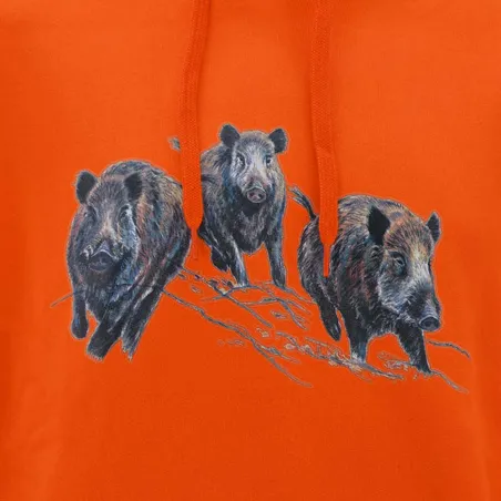 Sweat capuche Bartavel® orange sangliers M à 3XL