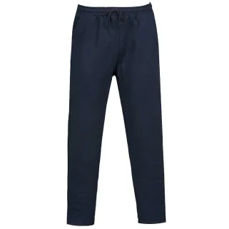 Pantalon jogging molleton marine 3 poches coton/polyester