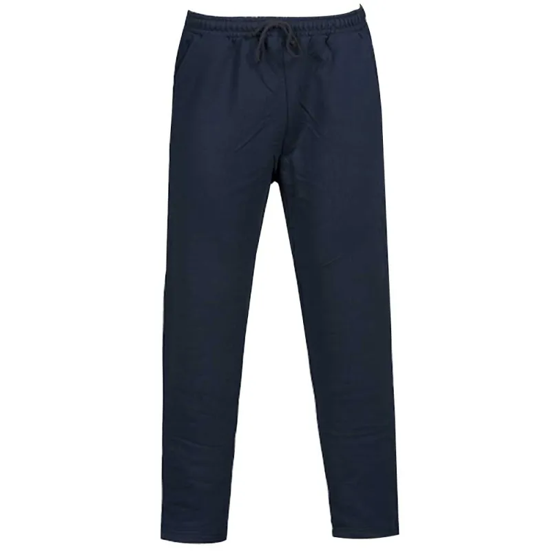 Pantalon jogging molleton marine 3 poches coton/polyester