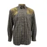 Chemise chasse Sologne 100% coton marron S à 3XL