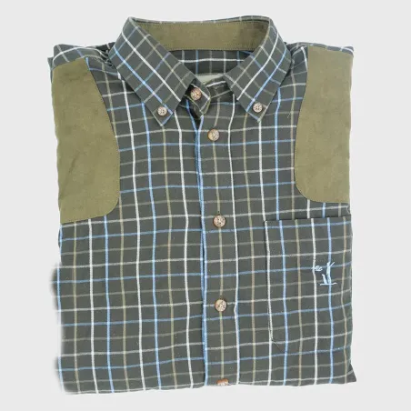 Chemise chasse Sologne 100% coton marron S à 3XL