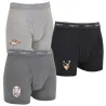 Lot 3 boxers chasse motifs canard, cerf, sanglier M-3XL