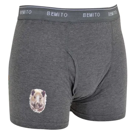 Lot 3 boxers chasse motifs canard, cerf, sanglier M-3XL