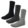 Chaussettes sans élastique noir/gris - Lot de 3 paires