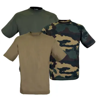 Lot 3 t-shirts coton (beige, kaki, camo) M à 3XL