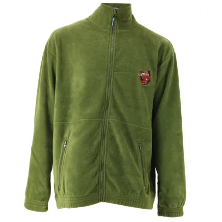 Blouson polaire kaki brodé sanglier - M à 3XL