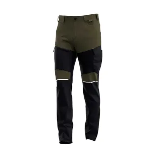 Pack 2 pantalons travail extensibles 4 sens kaki/noir